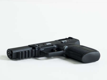 FN Five-seveN is lightweight polymer-based weapon with a large magazine capacity, ambidextrous controls, low recoil, and the ability to penetrate soft body armor when using certain cartridge types.のeditorial素材