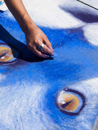 2012 Denver Chalk Art Festival on Larimer Square. Denver, Colorado.のeditorial素材
