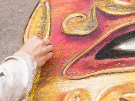 2012 Denver Chalk Art Festival on Larimer Square. Denver, Colorado.のeditorial素材