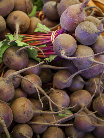 Fresh organic food at the local farmers market. Farmers markets are a traditional way of selling...