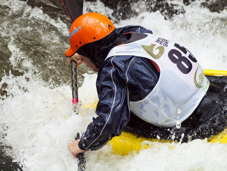 Kayak freestyle event  at 2012 Summer Teva Mountain Games. Vail, Colorado.