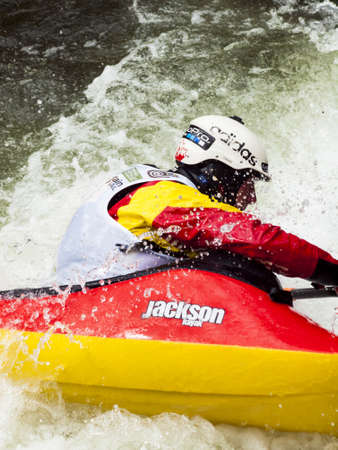 Kayak freestyle event  at 2012 Summer Teva Mountain Games. Vail, Colorado.のeditorial素材