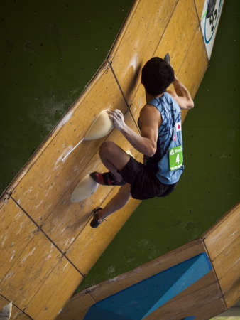 Bouldering event  at 2012 Summer Teva Mountain Games. Vail, Colorado.のeditorial素材