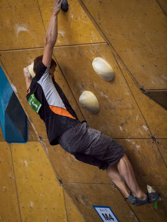 Bouldering event  at 2012 Summer Teva Mountain Games. Vail, Colorado.のeditorial素材