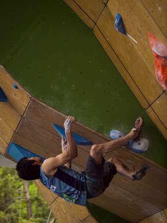 Bouldering event  at 2012 Summer Teva Mountain Games. Vail, Colorado.のeditorial素材