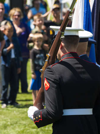 Memorial Day weekend at Fort Logan National Cemetery.のeditorial素材