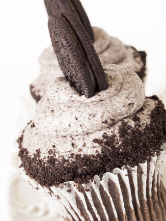 Gourmet  cupcake on white background.