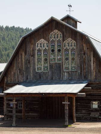 Church barn in the mountains. Colorado.の写真素材