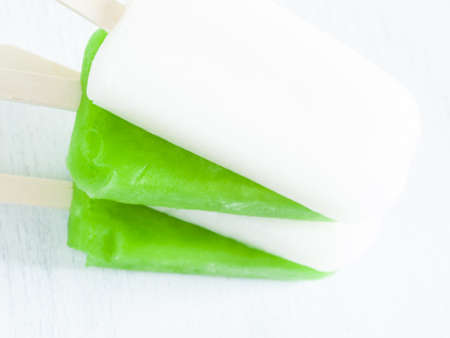 Frozen pop on a stick.の写真素材