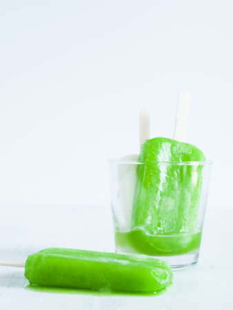 Frozen pop on a stick.の写真素材