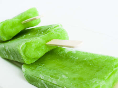 Frozen pop on a stick.の写真素材