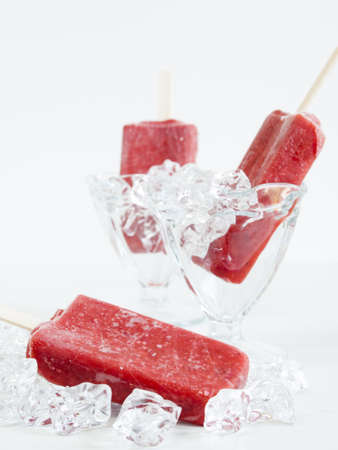 Frozen pop on a stick.の写真素材