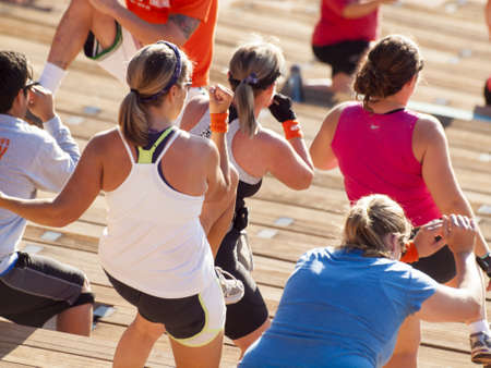 2012 Fitness on the Rocks event at the Red Rocks Amphitheater. Denver, Coloradoのeditorial素材