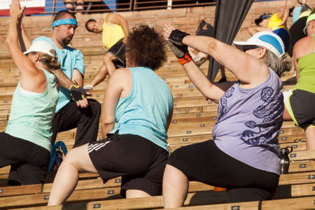 2012 Fitness on the Rocks event at the Red Rocks Amphitheater. Denver, Coloradoのeditorial素材