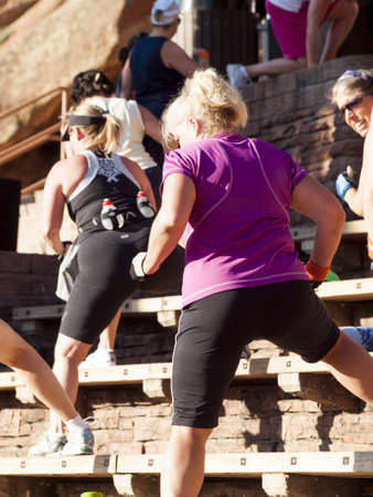 2012 Fitness on the Rocks event at the Red Rocks Amphitheater. Denver, Coloradoのeditorial素材