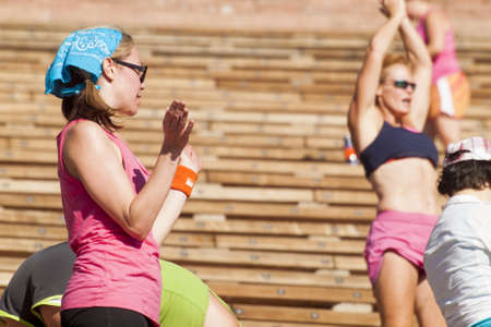 2012 Fitness on the Rocks event at the Red Rocks Amphitheater. Denver, Coloradoのeditorial素材