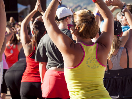 2012 Fitness on the Rocks event at the Red Rocks Amphitheater. Denver, Coloradoのeditorial素材