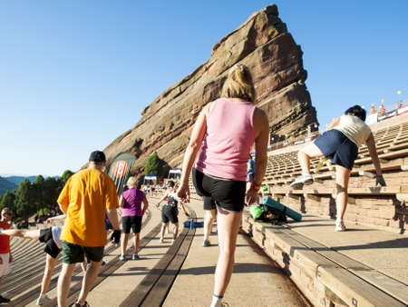2012 Fitness on the Rocks event at the Red Rocks Amphitheater. Denver, Coloradoのeditorial素材