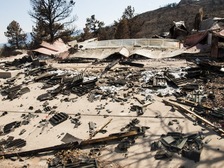 Residential community after Waldo Canyon Fire 2012 in Colorado Springs, Colorado.