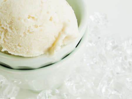Gourmet Olathe sweet corn gelato on white background.の写真素材