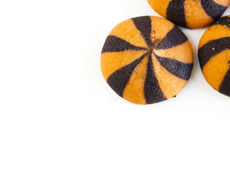 Halloween star drop cookies on white background.の写真素材