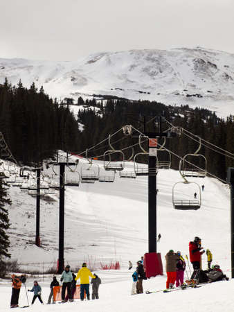 Beginning of 2012 ski season at Loveland Ski Area, Colorado.のeditorial素材