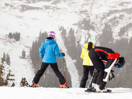 Beginning of 2012 ski season at Loveland Ski Area, Colorado.のeditorial素材