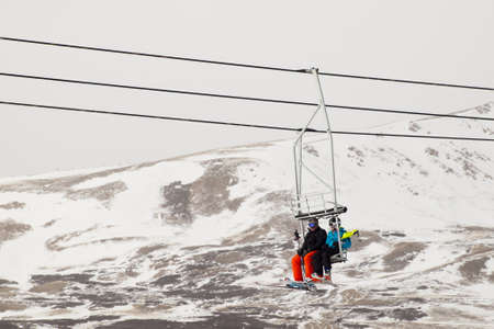 Beginning of 2012 ski season at Loveland Ski Area, Colorado.のeditorial素材