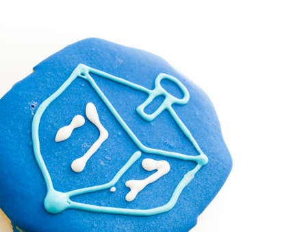 Gourmet cookies decorated for Hanukkah.の写真素材