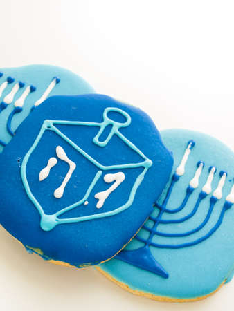 Gourmet cookies decorated for Hanukkah.の写真素材
