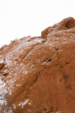 Fresh snow at the Gardens of the Gods in COlorado Springs, Colorado.