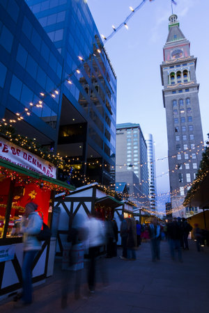 2012 Denver Christkindl Market at Skyline Park along the 16th Street Mal.のeditorial素材