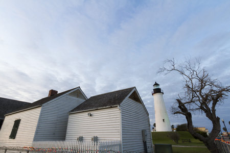 Port Isabel Lighthouse near South Parde Island, TX.の写真素材