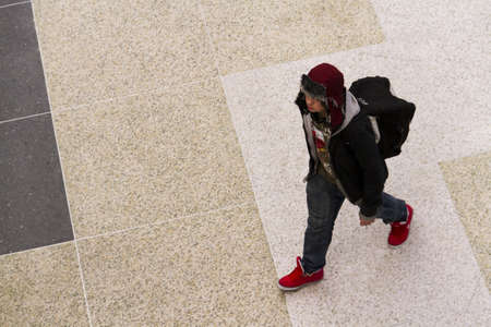 Passengers at the Denver International Airport.のeditorial素材