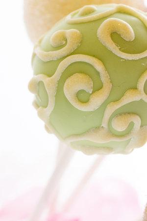 Cake pops decorated for the wedding party.の写真素材