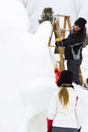 2013 Budweiser International Snow Sculpture Championships in Breckenridge, Colorado.のeditorial素材