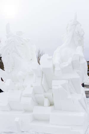 2013 Budweiser International Snow Sculpture Championships in Breckenridge, Colorado.のeditorial素材