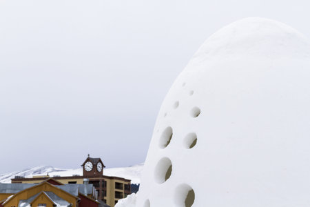 2013 Budweiser International Snow Sculpture Championships in Breckenridge, Colorado.のeditorial素材