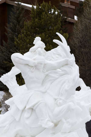 2013 Budweiser International Snow Sculpture Championships in Breckenridge, Colorado.のeditorial素材