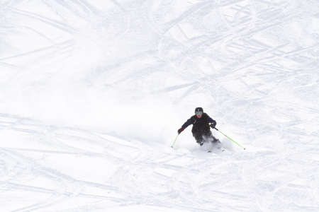 Skiing at Howelsen Hill in Steamboat Springs, Colorado.のeditorial素材