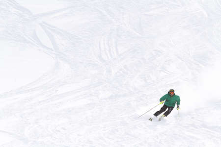 Skiing at Howelsen Hill in Steamboat Springs, Colorado.のeditorial素材