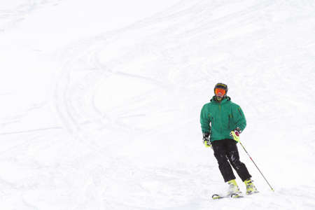 Skiing at Howelsen Hill in Steamboat Springs, Colorado.のeditorial素材