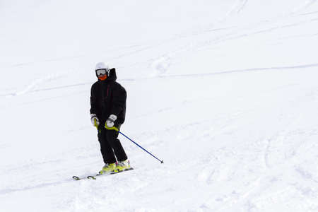 Skiing at Howelsen Hill in Steamboat Springs, Colorado.のeditorial素材