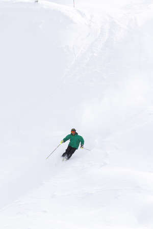Skiing at Howelsen Hill in Steamboat Springs, Colorado.のeditorial素材