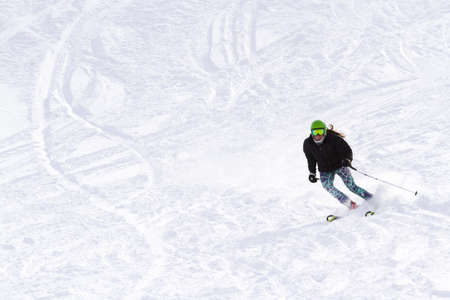 Skiing at Howelsen Hill in Steamboat Springs, Colorado.のeditorial素材