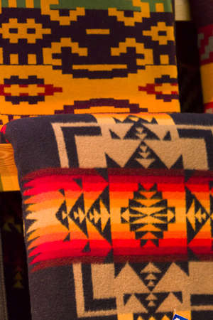 Cowboy blankets on dispaly in the store.の写真素材