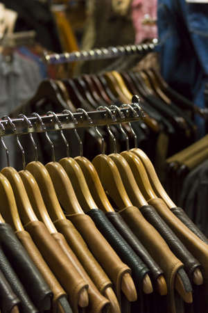 Cowboy vests on dispaly in the store.の写真素材