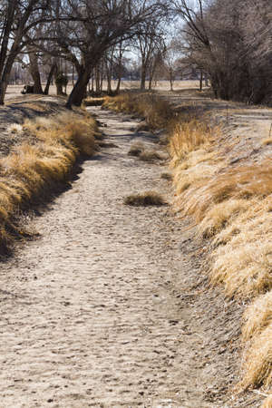 Drainage ditch without water.の写真素材