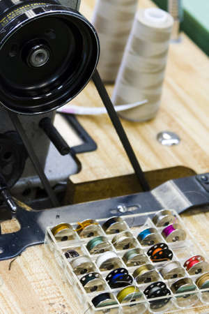 Sewing machine in tailor shop.の写真素材