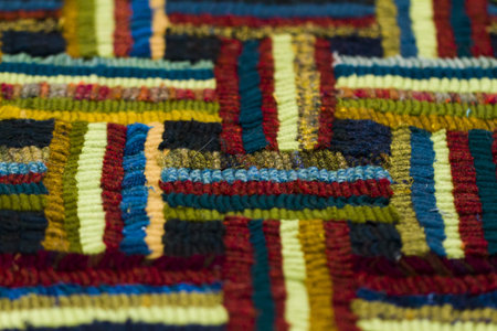 Work in progress of rug hooking.
